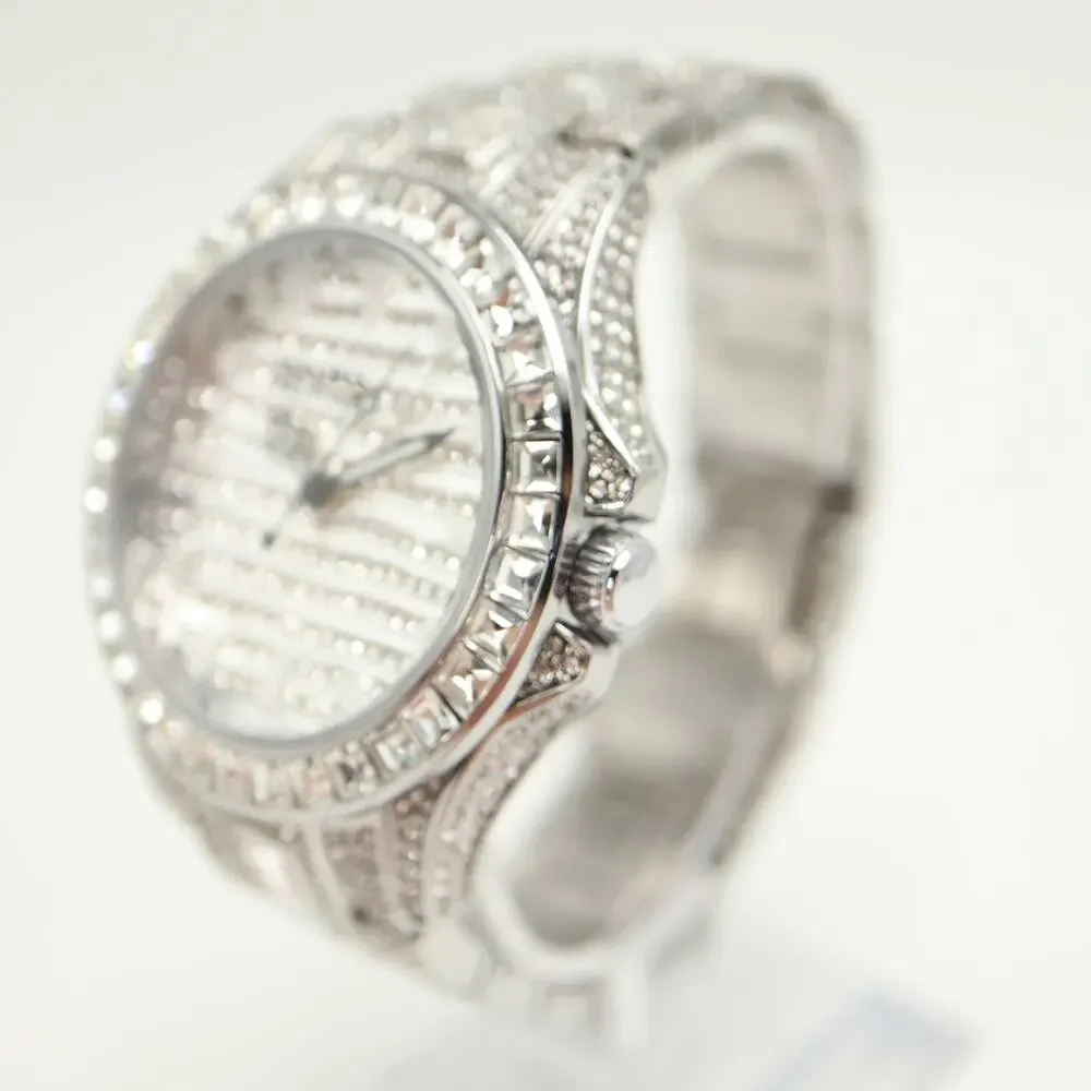 Montres Prestige Eclat X Invicta Men’s 42mm Watch Iced Out Glitz w New Battery